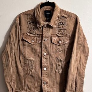Forever XXI - Distressed Tan Jean Jacket